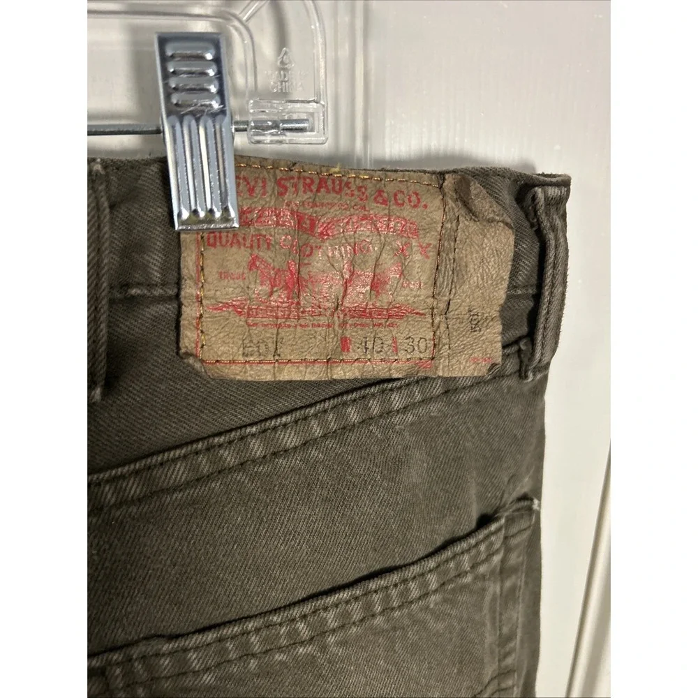 Vintage Levis 501 Jeans‎ Mens 40x30 Green Denim Button Fly Made in USA
